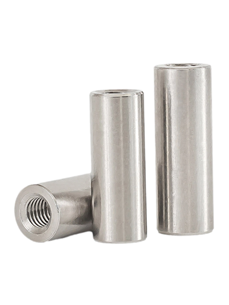 Stainless Steel SS304 M3 M4 M5 M6 M8 M10 M12 M14 M16 M20 Round Internal Threaded Coupling Nuts