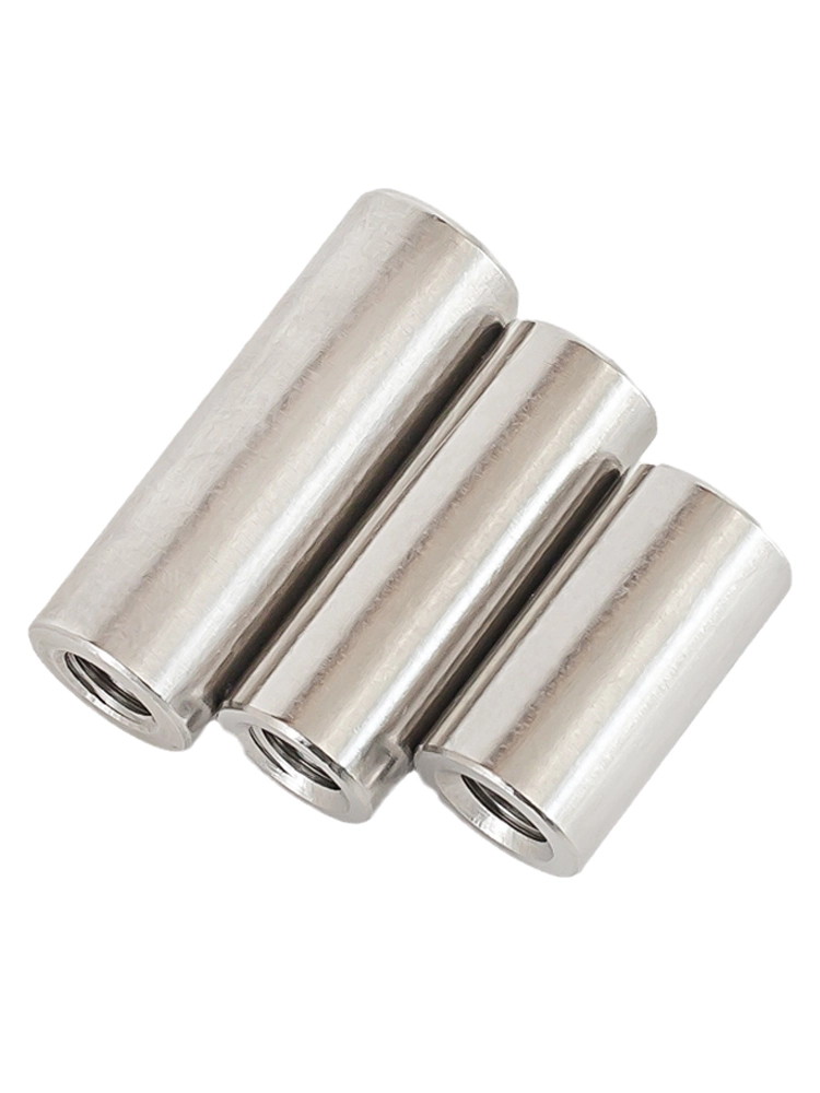 Stainless Steel SS304 M3 M4 M5 M6 M8 M10 M12 M14 M16 M20 Round Internal Threaded Coupling Nuts