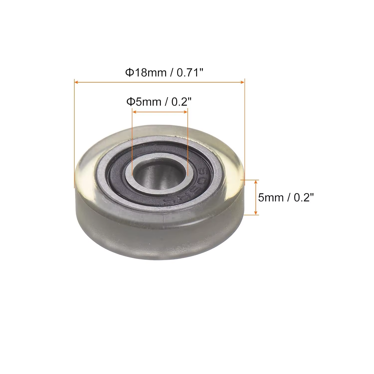  High Quality PU60518-5 PU Roller Bearing 5x18x5mm Plastic Bearing Pulley Wheel