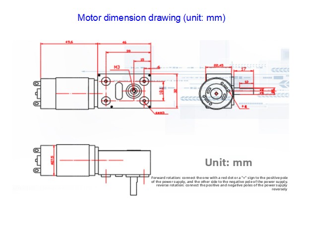 4632Z-395 DC Gear Motor High Torque Low Speed for Robotics Automation WYOO Transmission