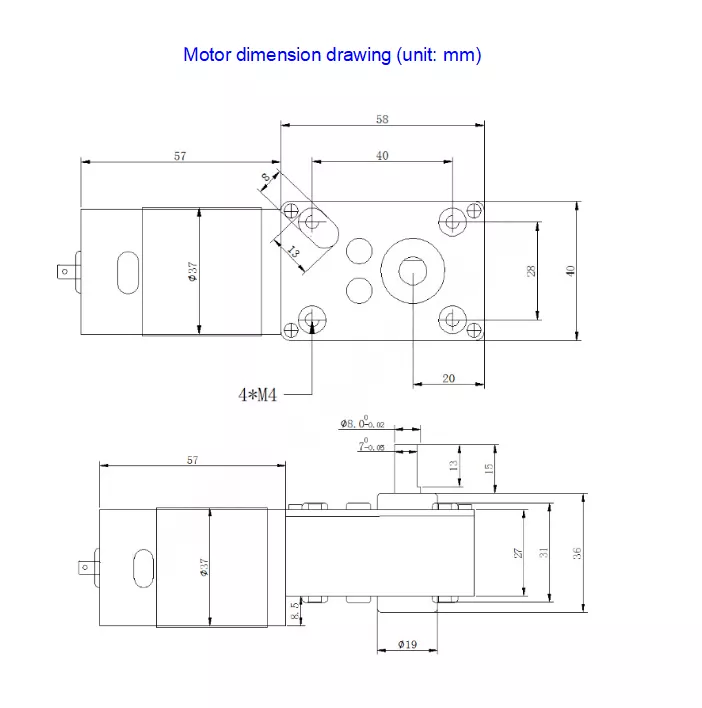 5840Z-555 DC Gear Motor High Torque Low Speed for Automation Equipment WYOO Transmission