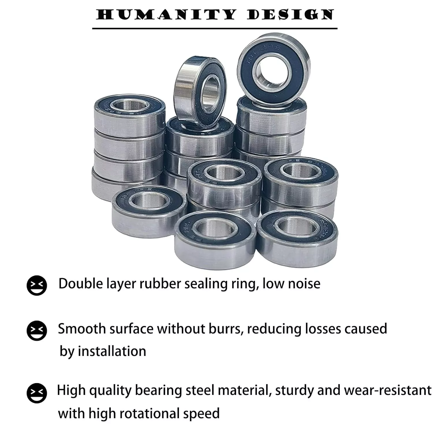 WYOO Transmission R6 2RS Rubber Sealed Miniature Deep Groove Ball Bearing for Small Motors Gearboxes and Precision Instruments