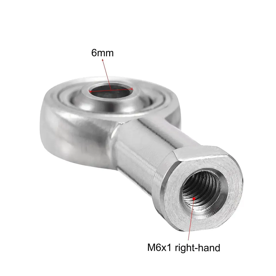 6mm Bore Bar End Bearings M6x1 Female Thread Right Hand SSI6T/K Stainless Steel Rod End Bearing
