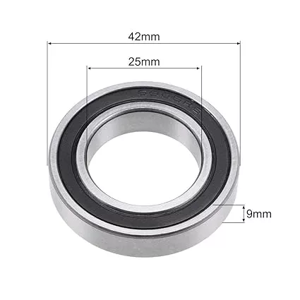 WYOO 6905-2RS Deep Groove Ball Bearing 25×42×9mm Low Noise & Long Life