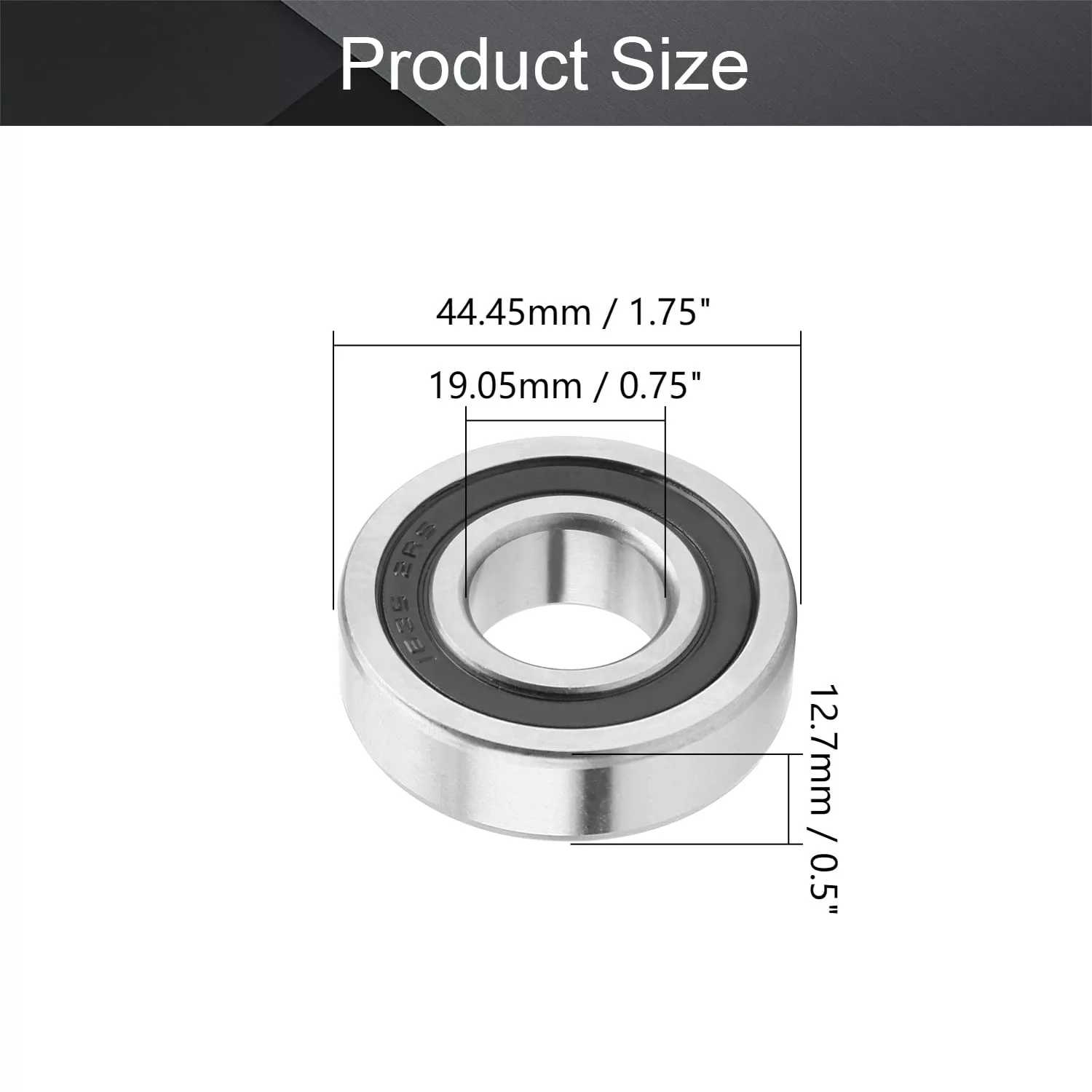 1635RS  Inch Ball Bearings With Rubber Contact Seal