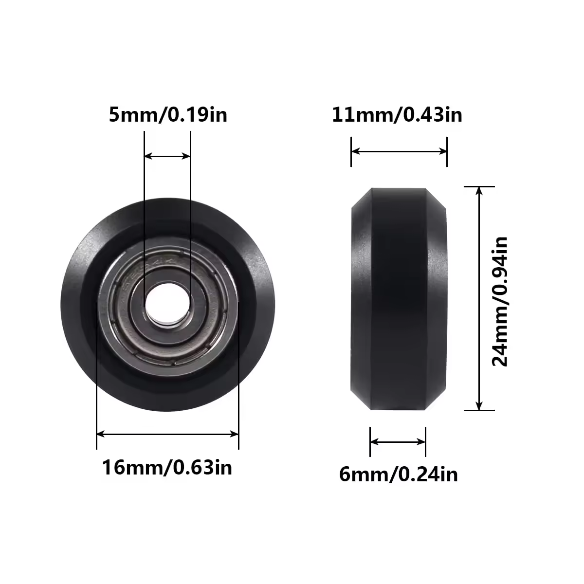 High Quality 3D Printer Plastic Coated Ball Bearings 625ZZ Nylon Pulley Wheels Bearing