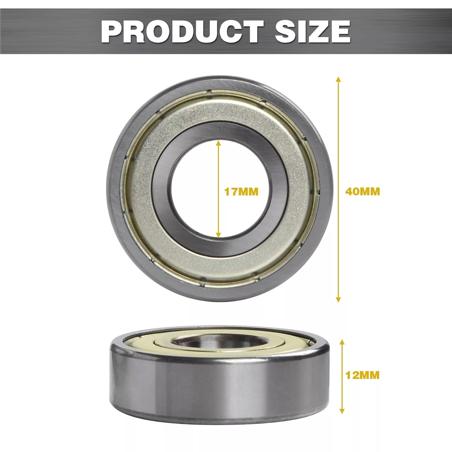 6203zz Deep Groove Ball Bearing For High Temperature Applications With Shields On Both Sides