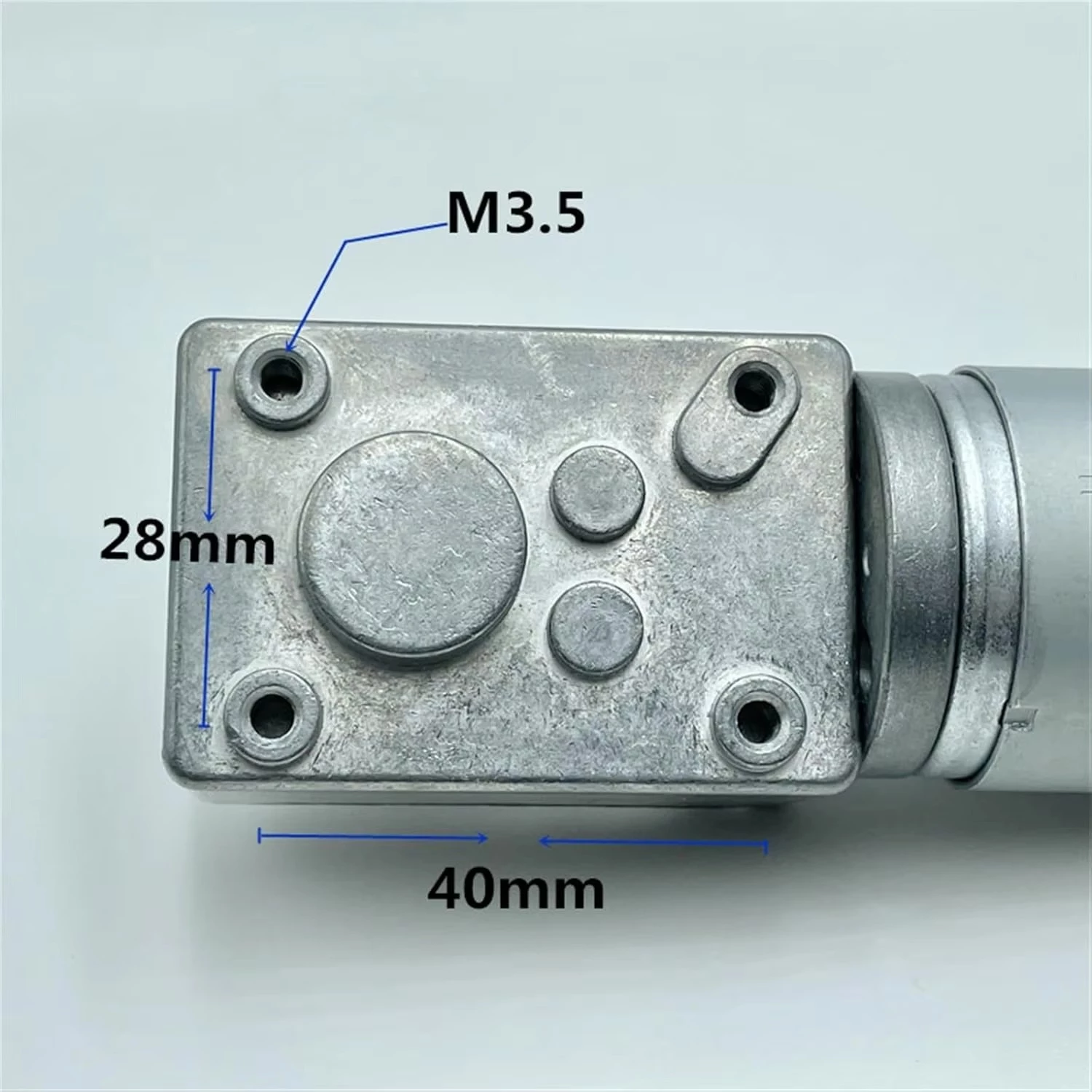 4058Z555 DC 12v 24v 55RPM Slow Speed Large Torque Mini Full Metal Gearbox Turbo Worm Gear Motor