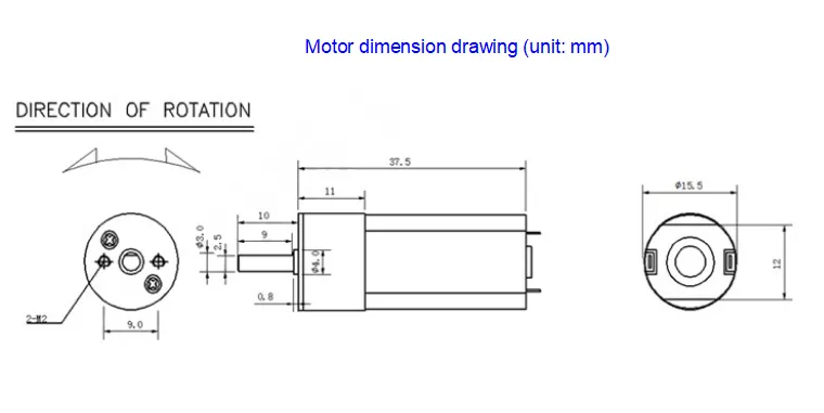 16A-50 Micro DC Gear Motor High Torque Low Speed for Automation Robotics WYOO Transmission