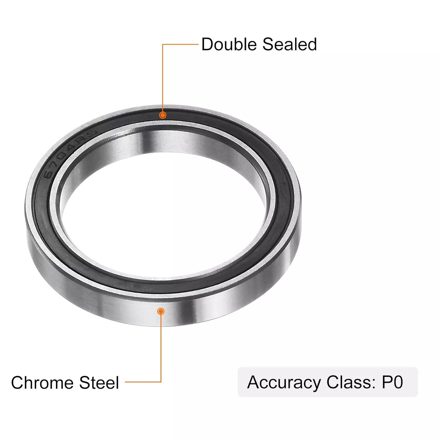  Deep Groove Ball Bearing Thin Wall Chrome Steel Bearing 6704-2RS 20*27*4mm