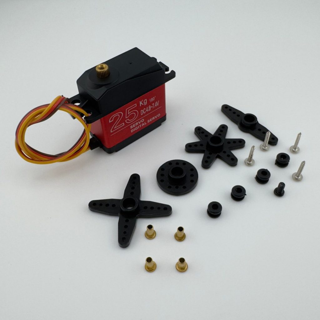 WY-S025 25g Red CNC Aluminum Case Metal Brass Gear Digital Servo (180°)