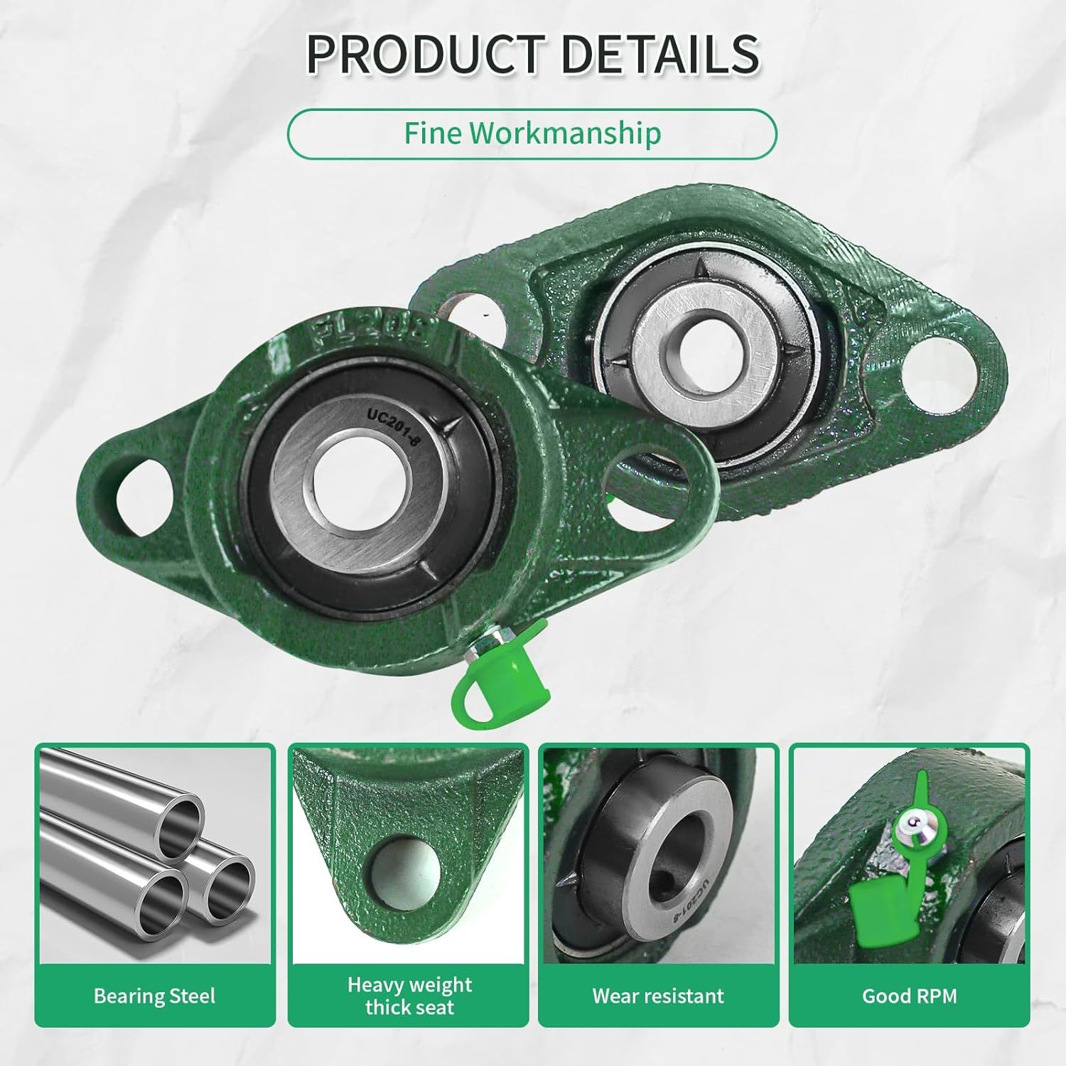 ISO UCFL201 Cast Iron Pillow Block Bearing Dimension Drawing 2